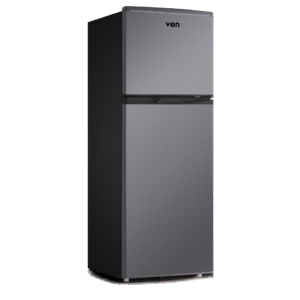 Von VRT-138DRHX Double Door Fridge 138L - Inox